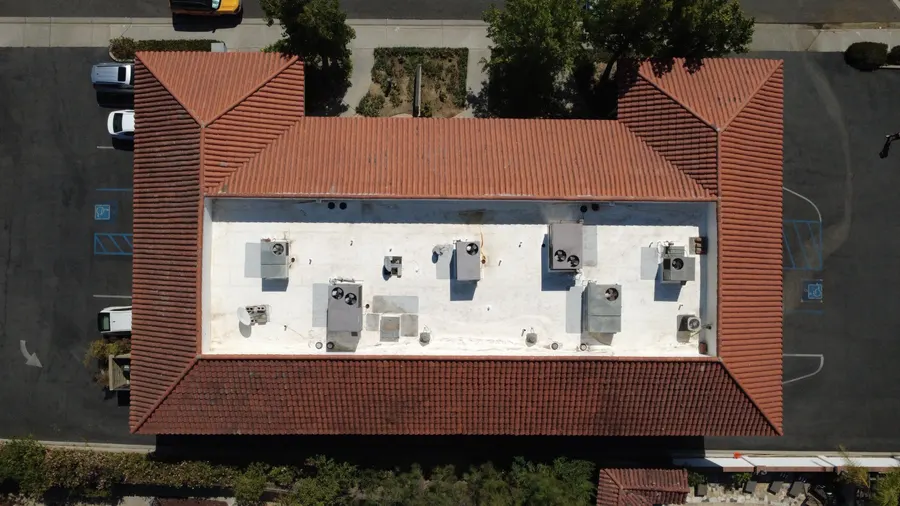 Finished work at a tile and flat roof in Ojai
