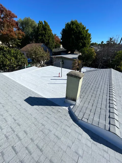 Finished work at a home roof in Santa Barbara