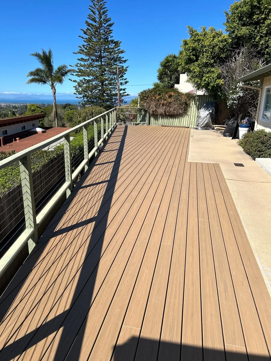 Finished work at a rebuilt deck in Ventura