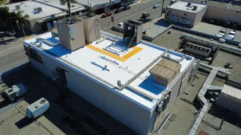 Finished work at a tower roof in Ventura